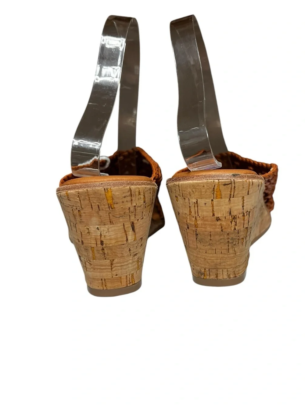 🌻NEW NWOT Andre Assous Bryana Woven Cork Wedge Sandals Women's Size 8.5